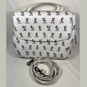 LOUNGEFLY Pastel Mickey Mouse Poses Crossbody Bag